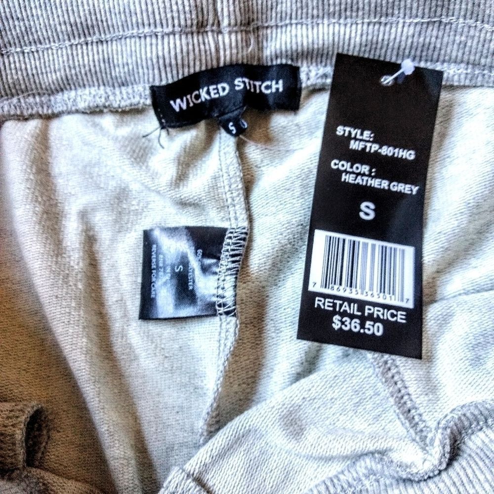 Wicked Stitch Women Loose Fit Joggers Heather Grey - Picture 10 of 13